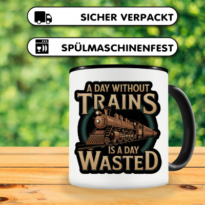 Tasse mit dem Motiv A Day Without Trains - Ansicht 4