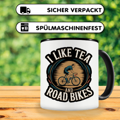 Tasse mit dem Motiv I Like Tea And Road Bikes - Ansicht 4