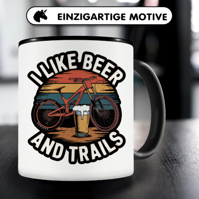 Tasse mit dem Motiv I Like Beer And Trails - Ansicht 3