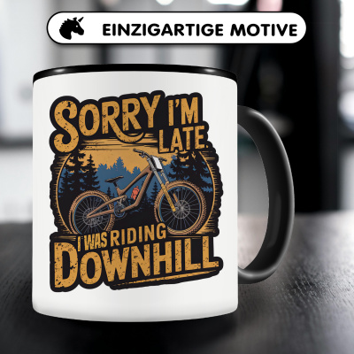 Tasse mit dem Motiv Sorry I'm Late was Riding - Ansicht 3