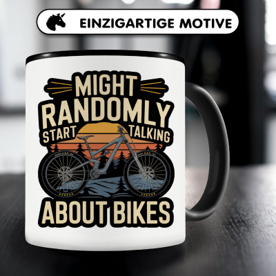 Tasse mit dem Motiv Might Talk About Bikes - Ansicht 3