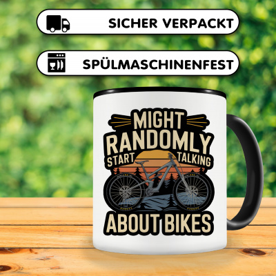 Tasse mit dem Motiv Might Talk About Bikes - Ansicht 4