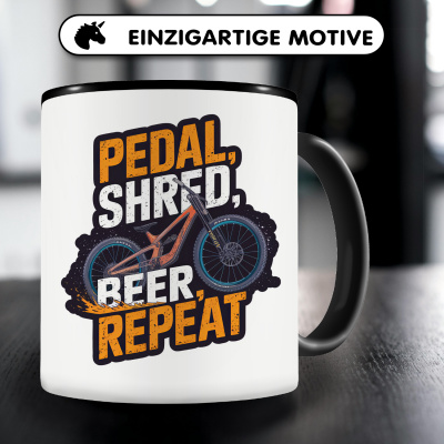 Tasse mit dem Motiv Pedal Shred Beer Repeat - Ansicht 3