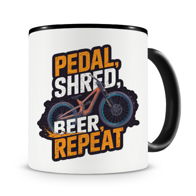 Tasse mit dem Motiv Pedal Shred Beer Repeat - Ansicht 1