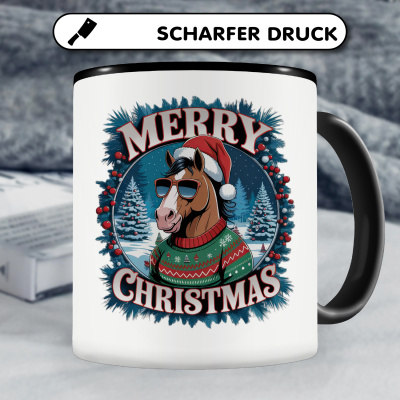 Tasse mit dem Motiv Merry Christmas Pferd - Ansicht 5