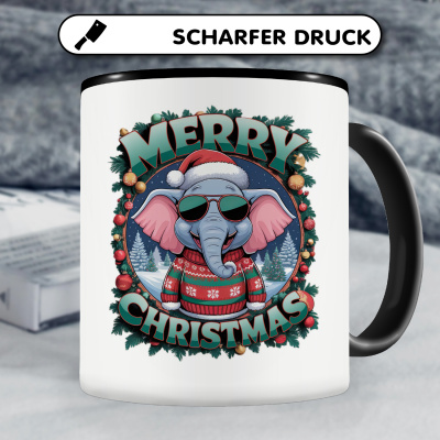 Tasse mit dem Motiv Merry Christmas Elefant - Ansicht 5