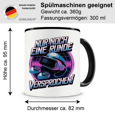 Tasse mit dem Motiv Nur Noch Eine Runde VR - Ansicht 2