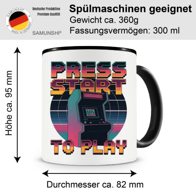 Tasse mit dem Motiv Press Start To Play - Ansicht 2