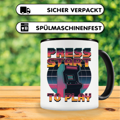 Tasse mit dem Motiv Press Start To Play - Ansicht 4