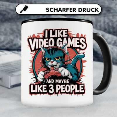 Tasse mit dem Motiv I Like Video Games Katze - Ansicht 5