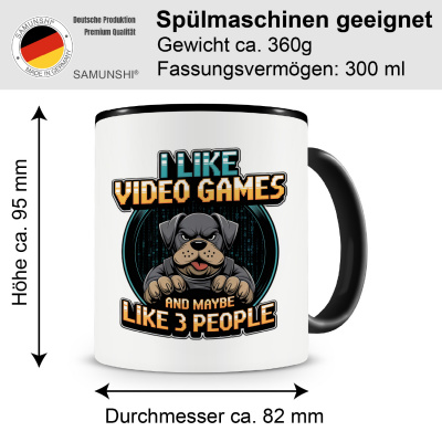 Tasse mit dem Motiv I Like Video Games Hund - Ansicht 2