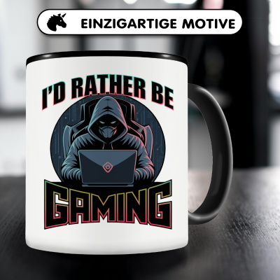 Tasse mit dem Motiv I'd Rather Be Gaming - Ansicht 3