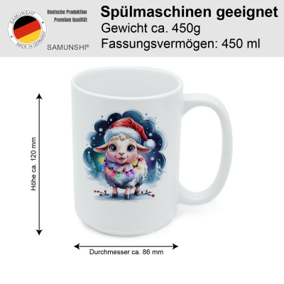 XXL Tasse mit dem Motiv Schaf mit Weihnachtsmtze - Ansicht 2