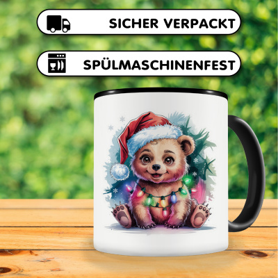 Tasse mit dem Motiv Br mit Weihnachtsmtze - Ansicht 4