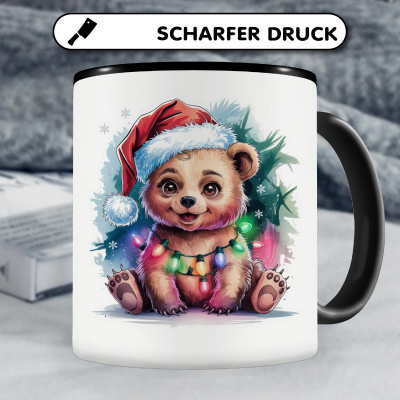 Tasse mit dem Motiv Br mit Weihnachtsmtze - Ansicht 5