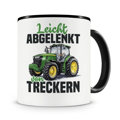 Tasse mit dem Motiv Leicht abgelenkt von Treckern Grn