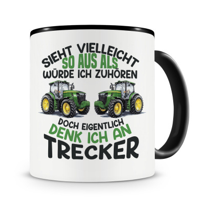 Tasse mit dem Motiv Sieht vielleicht so aus Trecker Grn