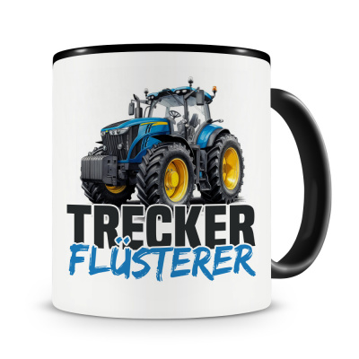 Tasse mit dem Motiv Trecker Flsterer Blau