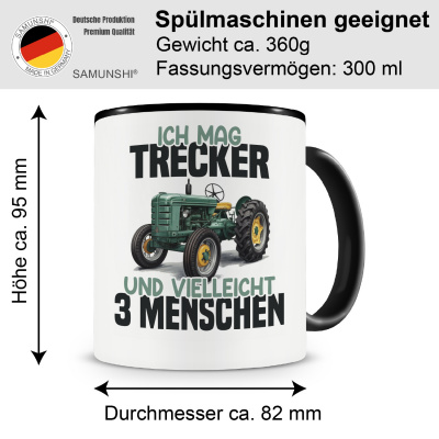 Tasse mit dem Motiv Ich mag Trecker Retro - Ansicht 2