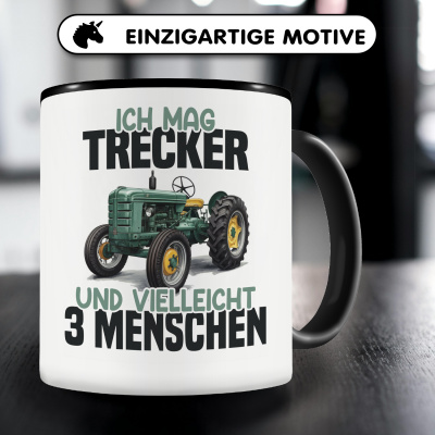 Tasse mit dem Motiv Ich mag Trecker Retro - Ansicht 3