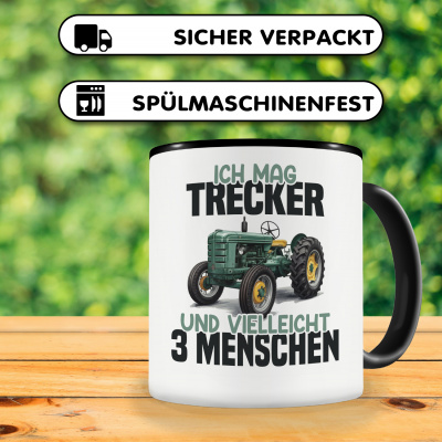 Tasse mit dem Motiv Ich mag Trecker Retro - Ansicht 4