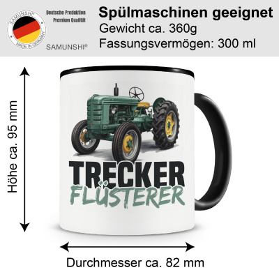 Tasse mit dem Motiv Trecker Flsterer Retro - Ansicht 2