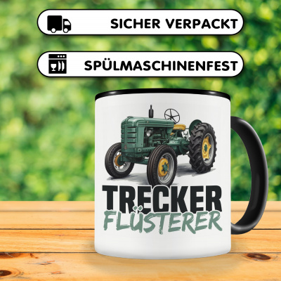 Tasse mit dem Motiv Trecker Flsterer Retro - Ansicht 4