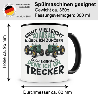 Tasse mit dem Motiv Sieht vielleicht so aus Trecker Retro - Ansicht 2