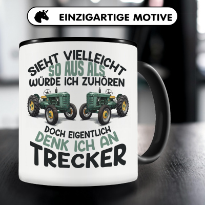 Tasse mit dem Motiv Sieht vielleicht so aus Trecker Retro - Ansicht 3