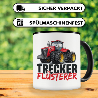 Tasse mit dem Motiv Trecker Flsterer Rot - Ansicht 4