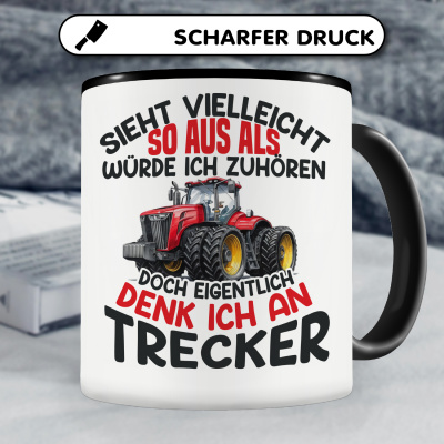 Tasse mit dem Motiv Sieht vielleicht so aus Trecker Rot - Ansicht 5