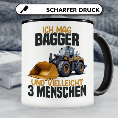 Tasse mit dem Motiv Ich mag Bagger - Ansicht 5