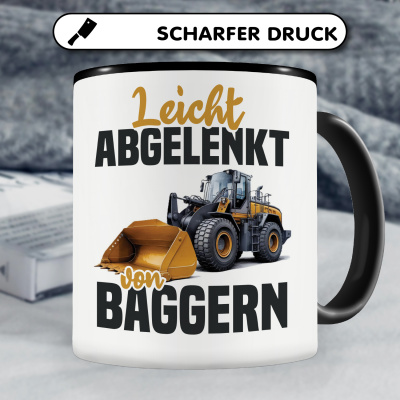 Tasse mit dem Motiv Leicht abgelenkt von Baggern - Ansicht 5