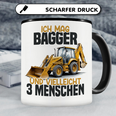 Tasse mit dem Motiv Ich mag Bagger - Ansicht 5