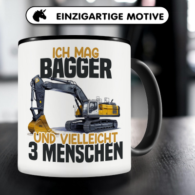 Tasse mit dem Motiv Ich mag Bagger - Ansicht 3