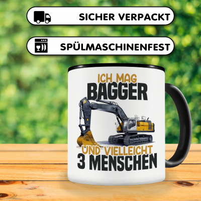 Tasse mit dem Motiv Ich mag Bagger - Ansicht 4