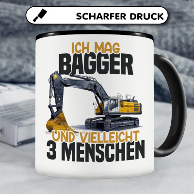 Tasse mit dem Motiv Ich mag Bagger - Ansicht 5