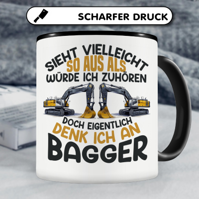 Tasse mit dem Motiv Sieht vielleicht so aus Bagger - Ansicht 5