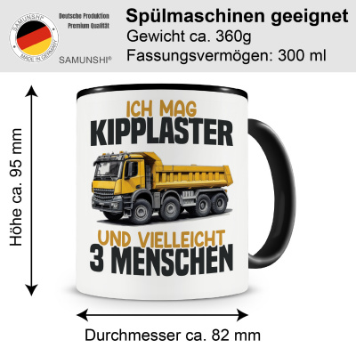 Tasse mit dem Motiv Ich mag Kipplaster - Ansicht 2