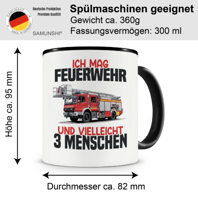 Tasse mit dem Motiv Ich mag Feuerwehr - Ansicht 2