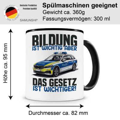 Tasse mit dem Motiv Bildung Wichtig Gesetz Wichtiger - Ansicht 2