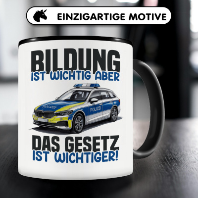 Tasse mit dem Motiv Bildung Wichtig Gesetz Wichtiger - Ansicht 3