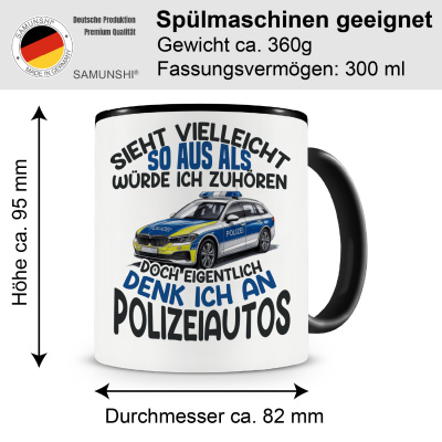 Tasse mit dem Motiv Sieht vielleicht so aus Polizeiautos - Ansicht 2