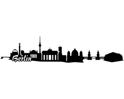 Wandtattoo Berlin Skyline 30x6,4cm - Ansicht 1